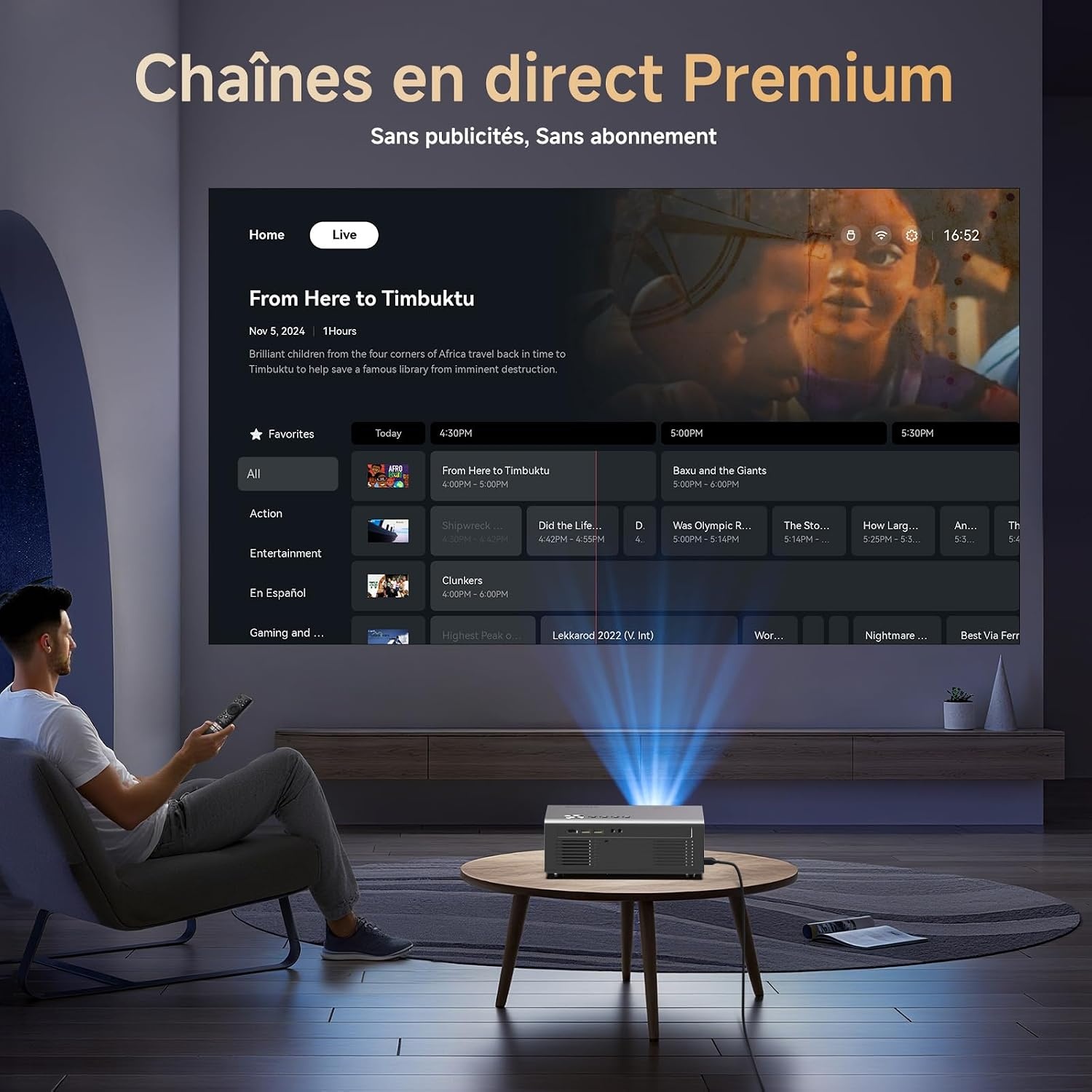 Projecteur 4K Intelligent avec WiFi 6 - 35% de remise