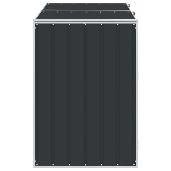 Vidaxl Abri pour 2 poubelles en acier anthracite 144x81x113 cm - 35% de remise
