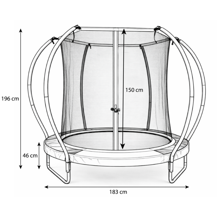 Viking Choice Trampoline rond 183 cm avec filet de sécurité - 34% de remise