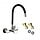 Mitigeur de cuisine mural flexible en laiton noir 52cm - 33% de remise