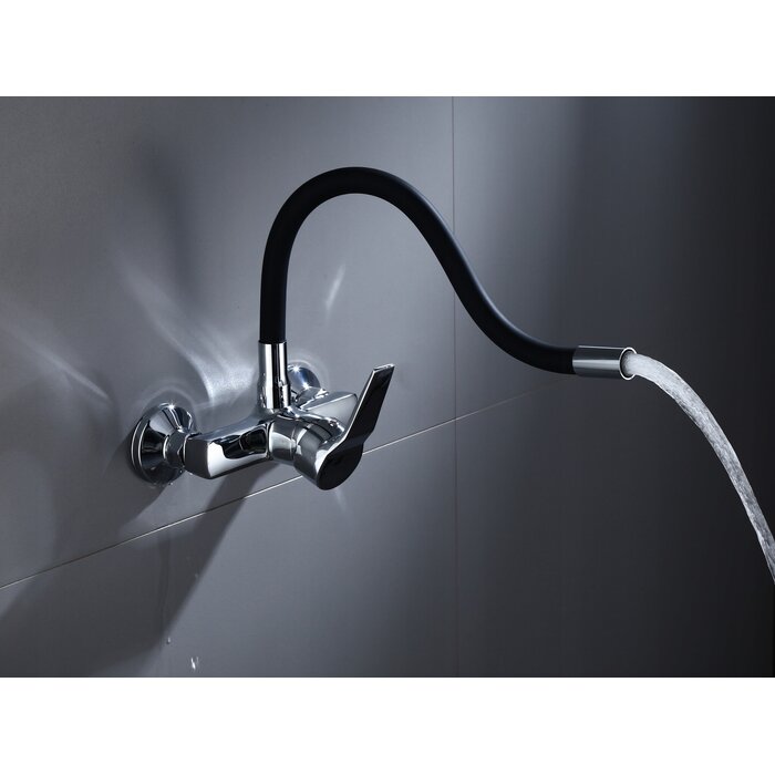 Viking Choice Mitigeur de cuisine mural flexible en laiton noir 52cm - 33% de remise