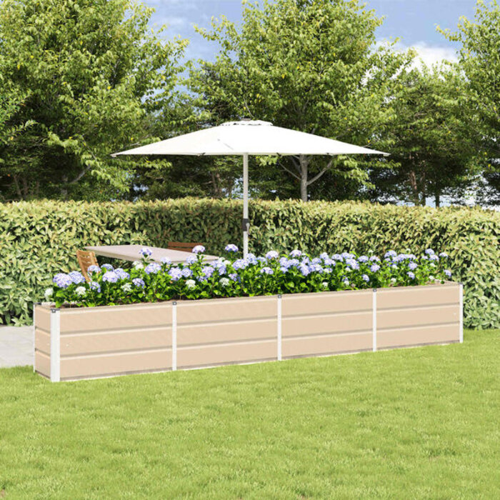 Vidaxl Jardinière rectangulaire en acier ivoire 320 cm - 34% de remise