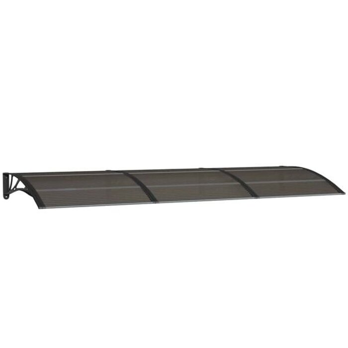 Vidaxl Marquise de porte 300x100 cm polycarbonate noir - 35% de remise