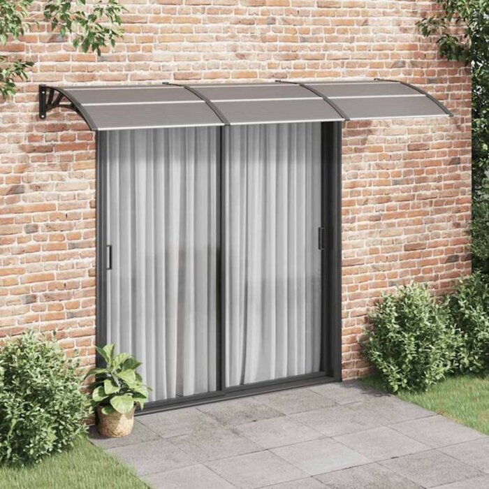 Vidaxl Marquise de porte 300x100 cm polycarbonate noir - 35% de remise