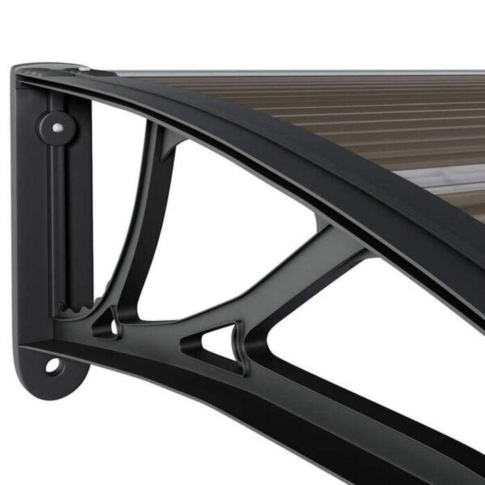 Vidaxl Marquise de porte 300x100 cm polycarbonate noir - 35% de remise