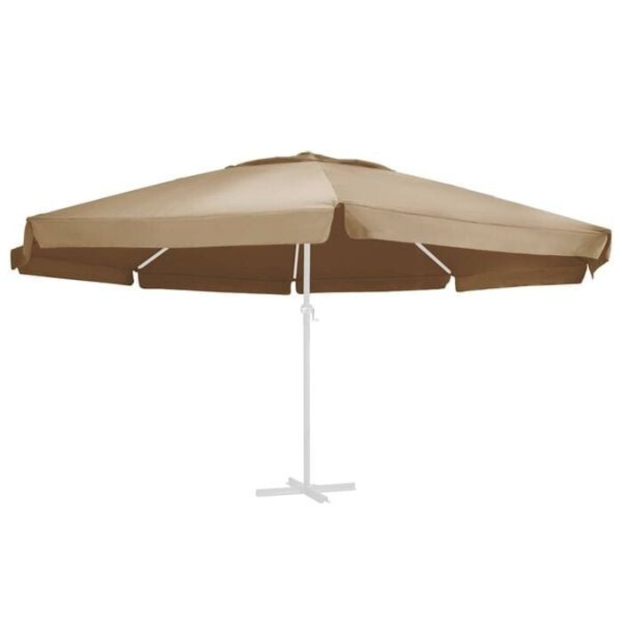 Vidaxl Toile de remplacement pour parasol 610 cm Taupe - 34% de remise