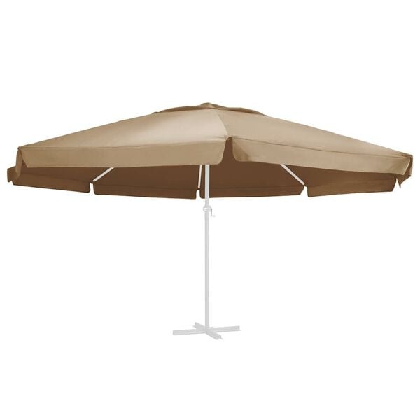 Vidaxl Toile de remplacement pour parasol 610 cm Taupe - 34% de remise