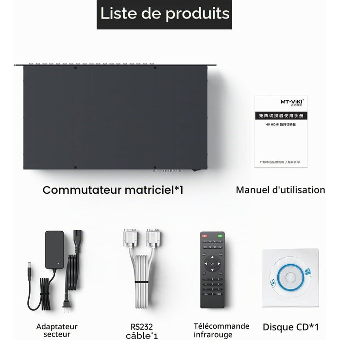 Matrice HDMI 16x16 4K 30Hz - Contrôle total - 35% de remise