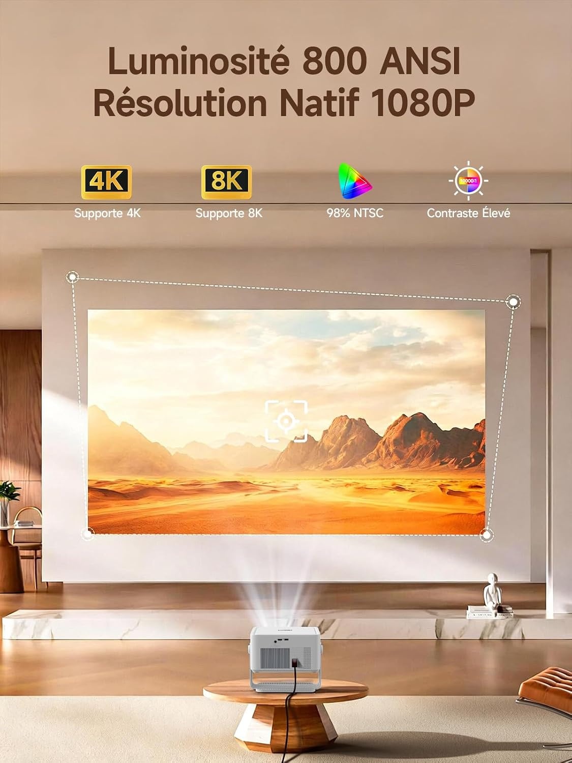 Magcubic Projecteur Vidéo Android 14 1080P - Rotation 180° - 35% de remise