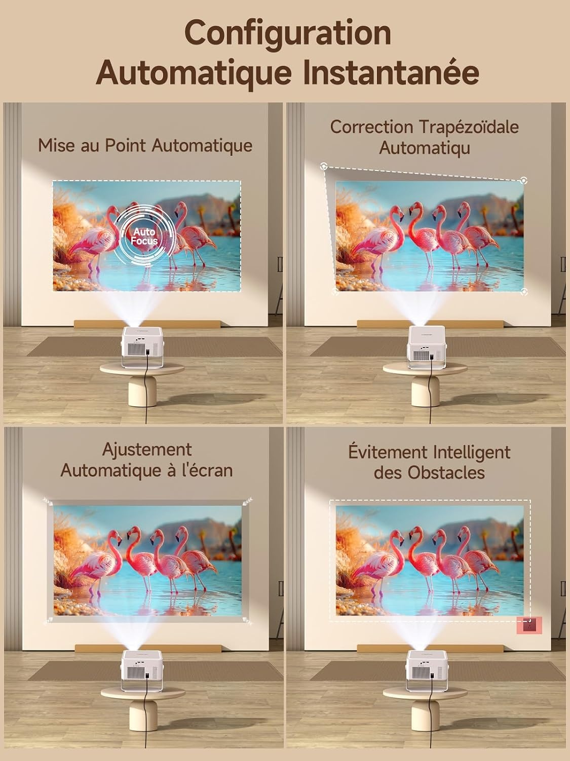 Magcubic Projecteur Vidéo Android 14 1080P - Rotation 180° - 35% de remise