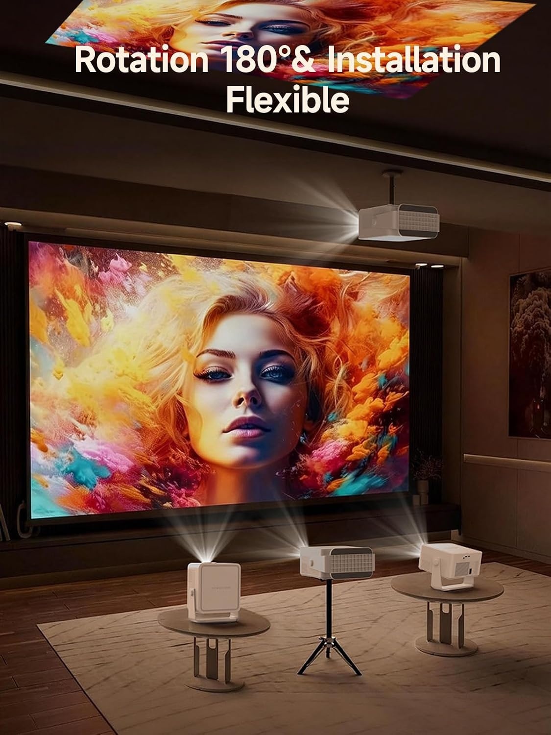 Magcubic Projecteur Vidéo Android 14 1080P - Rotation 180° - 35% de remise
