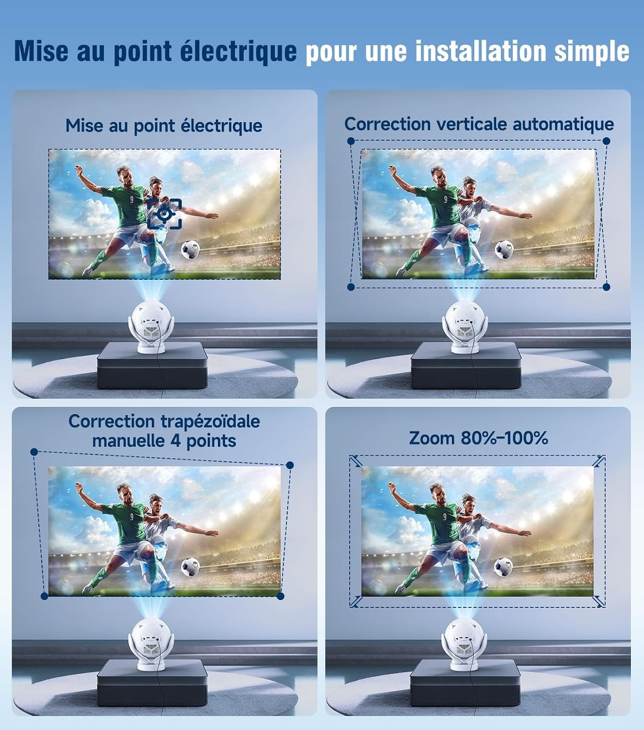 Magcubic Mini-projecteur portable 1080P Android 14 - 34% de remise