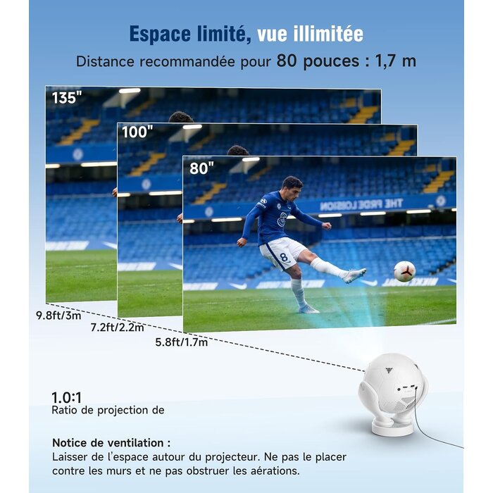 Magcubic Mini-projecteur portable 1080P Android 14 - 34% de remise