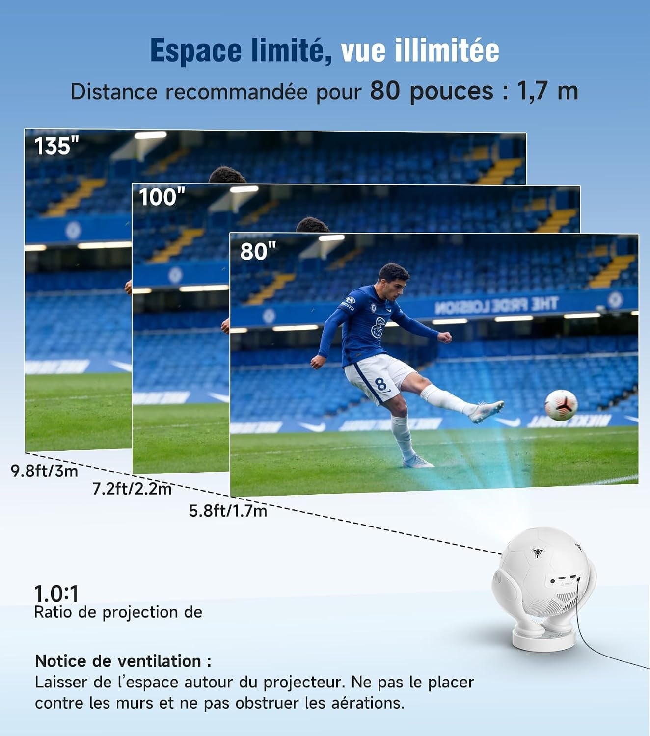 Magcubic Mini-projecteur portable 1080P Android 14 - 34% de remise