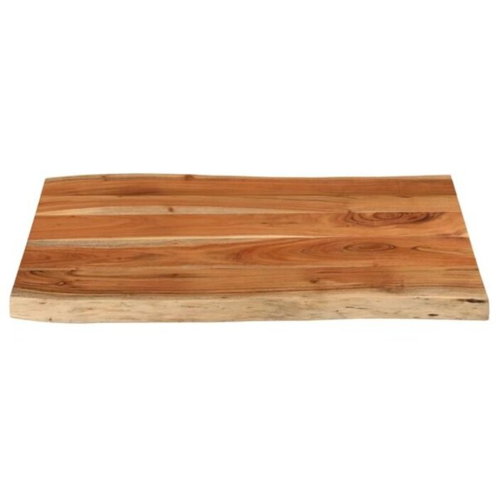 Plateau en bois d'acacia massif 90x60cm - Bord naturel - 34% de remise