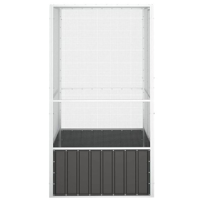 Grande Volière en Acier Anthracite 111x107x211,5 cm - 35% de remise