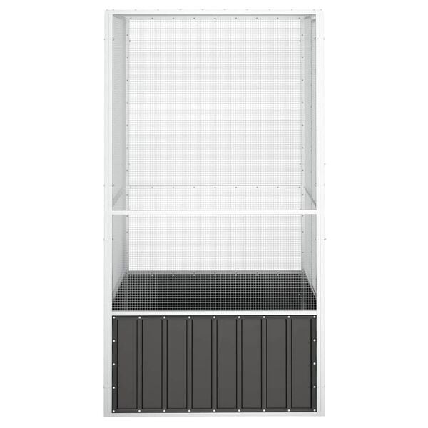 Grande Volière en Acier Anthracite 111x107x211,5 cm - 35% de remise