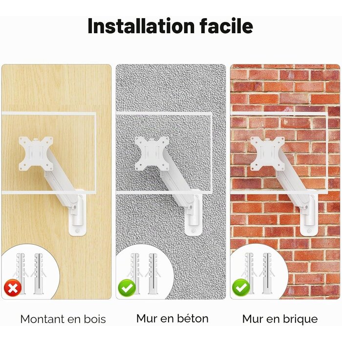 Support mural pour écran 13-32 pouces articulé - 32% de remise