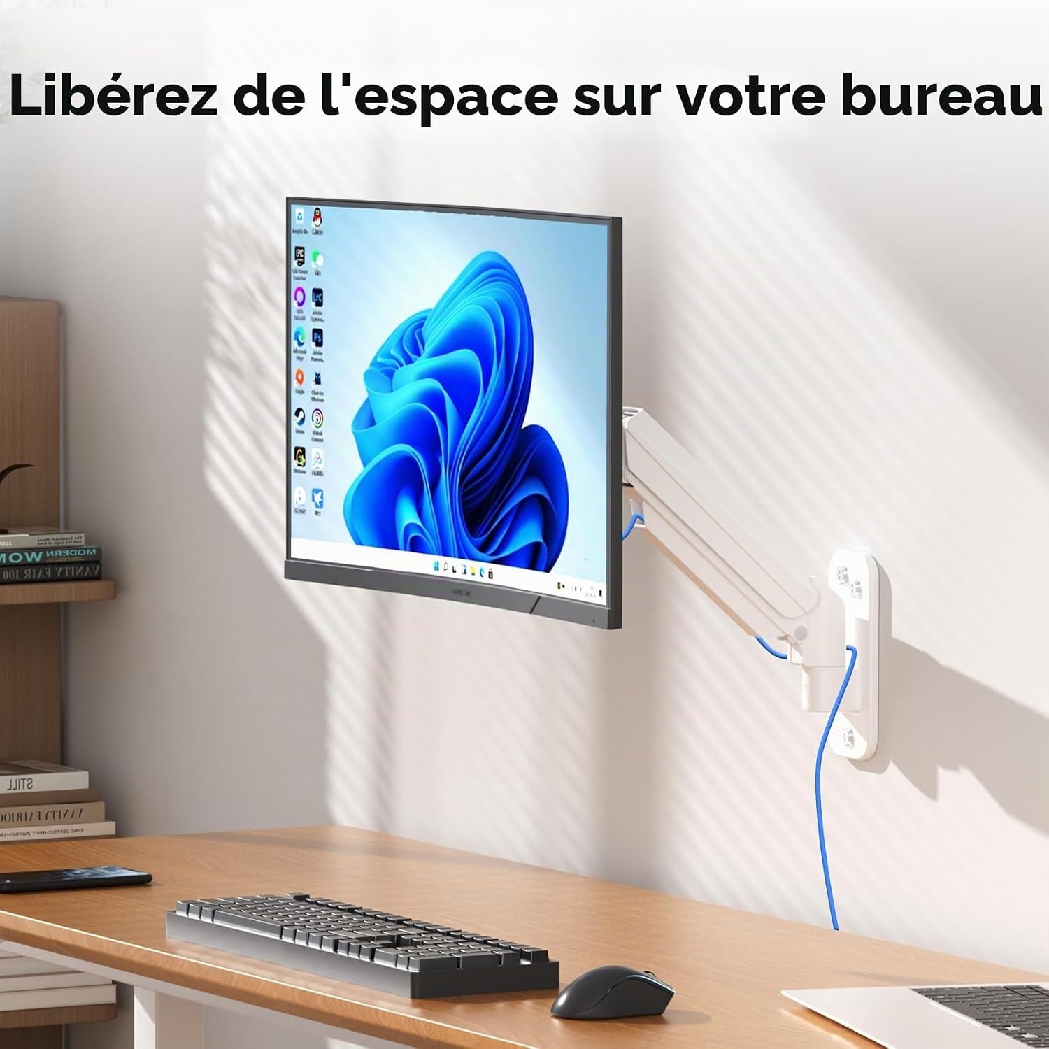 Support mural pour écran 13-32 pouces articulé blanc - 32% de remise