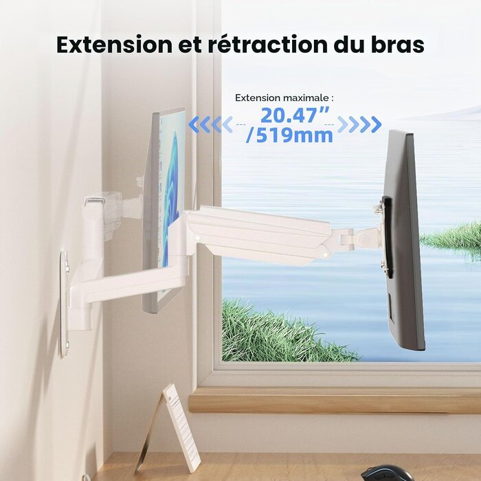 Support Mural Articulé pour Écran 13-32" Blanc - 32% de remise