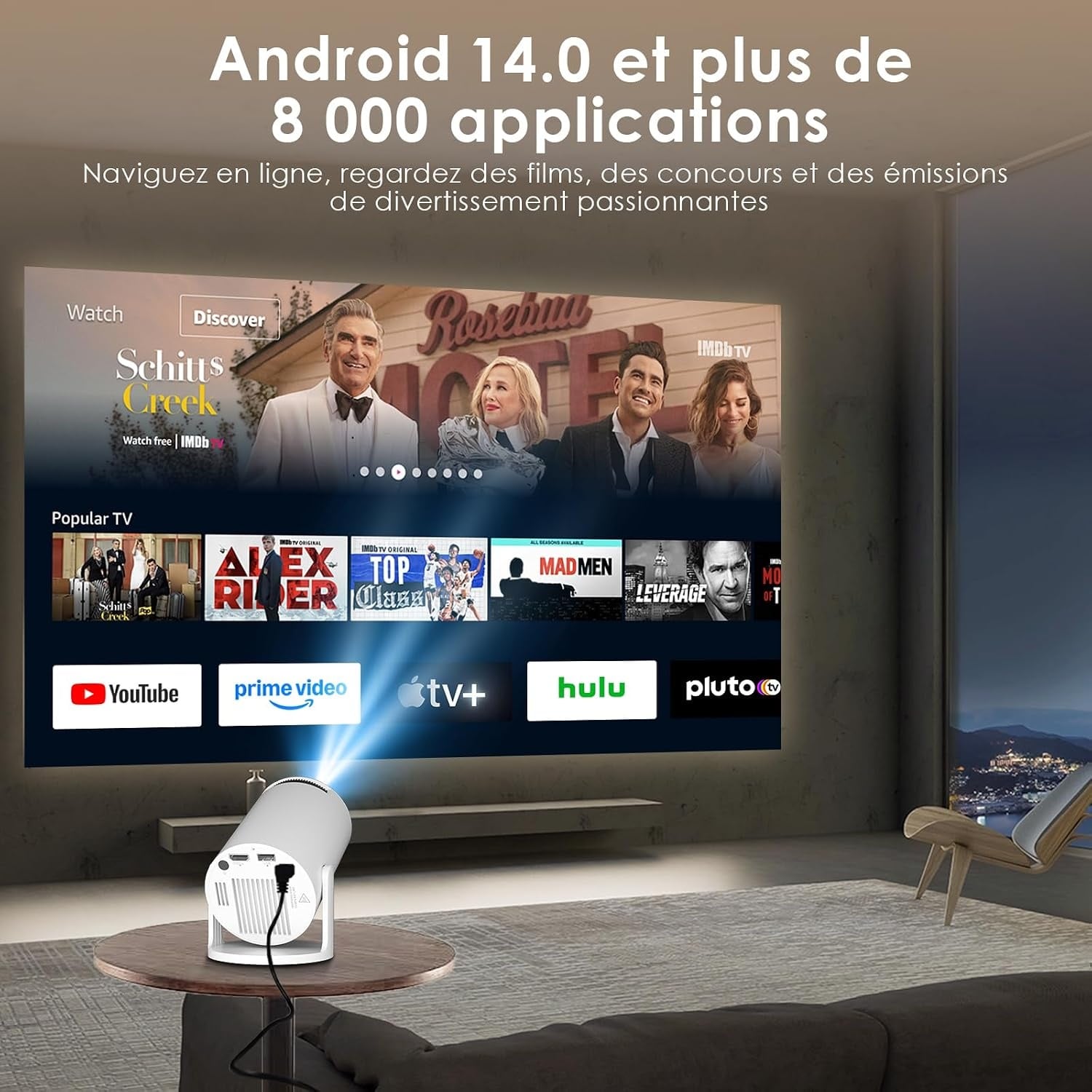 Mini projecteur intelligent portable 720P - 33% de remise