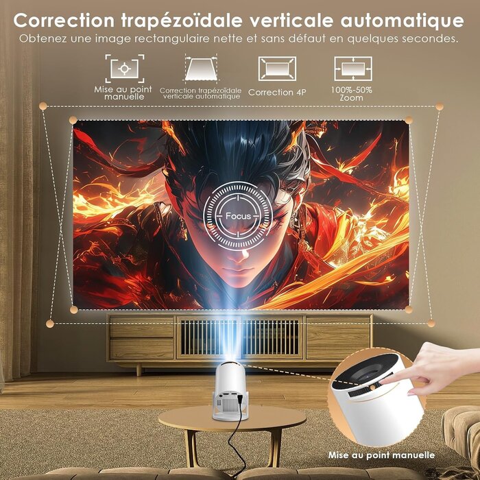 Mini projecteur intelligent portable 720P - 33% de remise
