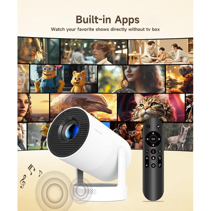 Projecteur Portable Wi-Fi 6 720p - Correction Auto - 34% de remise
