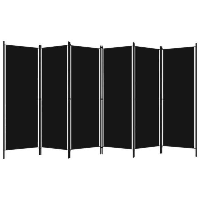 Paravent 6 panneaux noir 300x180 cm - 33% de remise