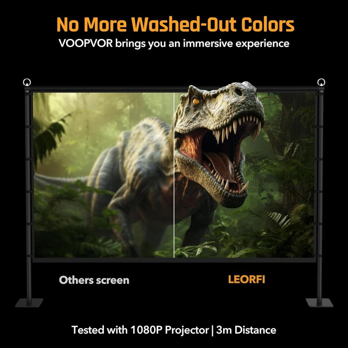 Écran de projection 120 pouces portable 4K - 34% de remise