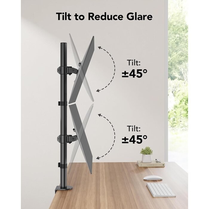 Support double moniteur vertical pour écrans 17-32 pouces - 33% de remise