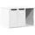 Meuble litière pour chat 60x40x40 cm - Blanc - 34% de remise