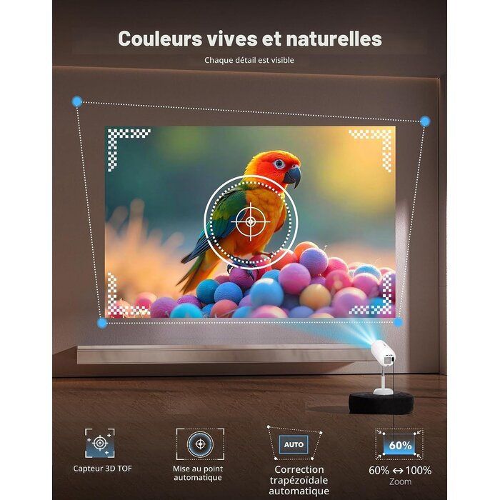 Mini Projecteur Intelligent Full HD 4K - 34% de remise