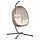 Fauteuil suspendu œuf résine tressée 191cm - Marron café - 35% de remise
