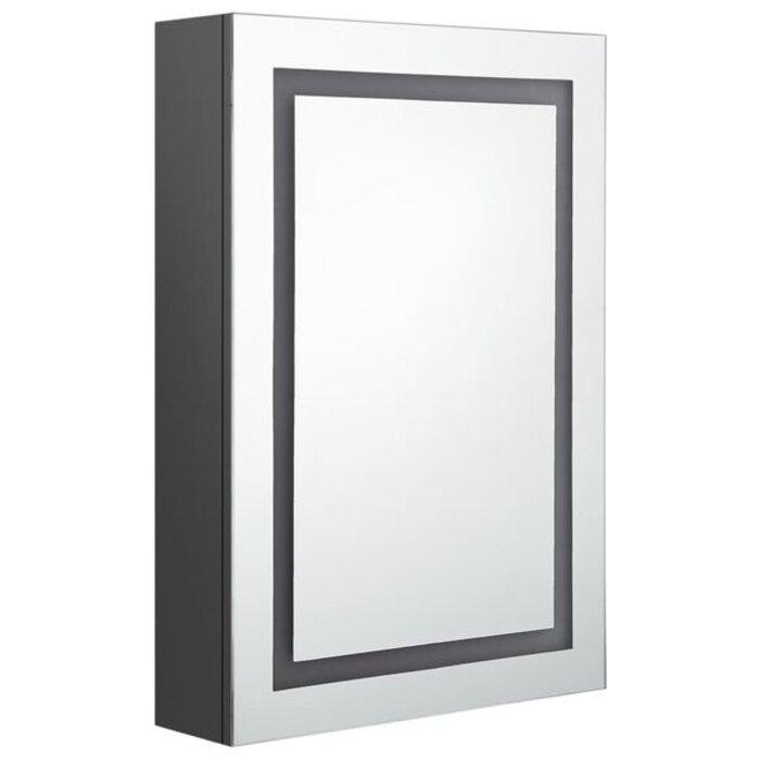 Armoire de salle de bain LED avec miroir grise 50x70cm - 34% de remise