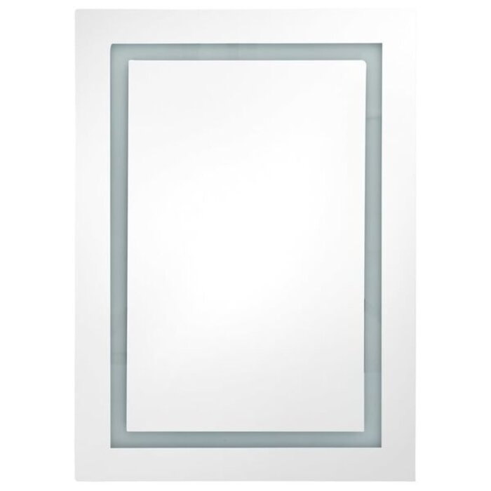 Armoire de salle de bain LED avec miroir grise 50x70cm - 34% de remise