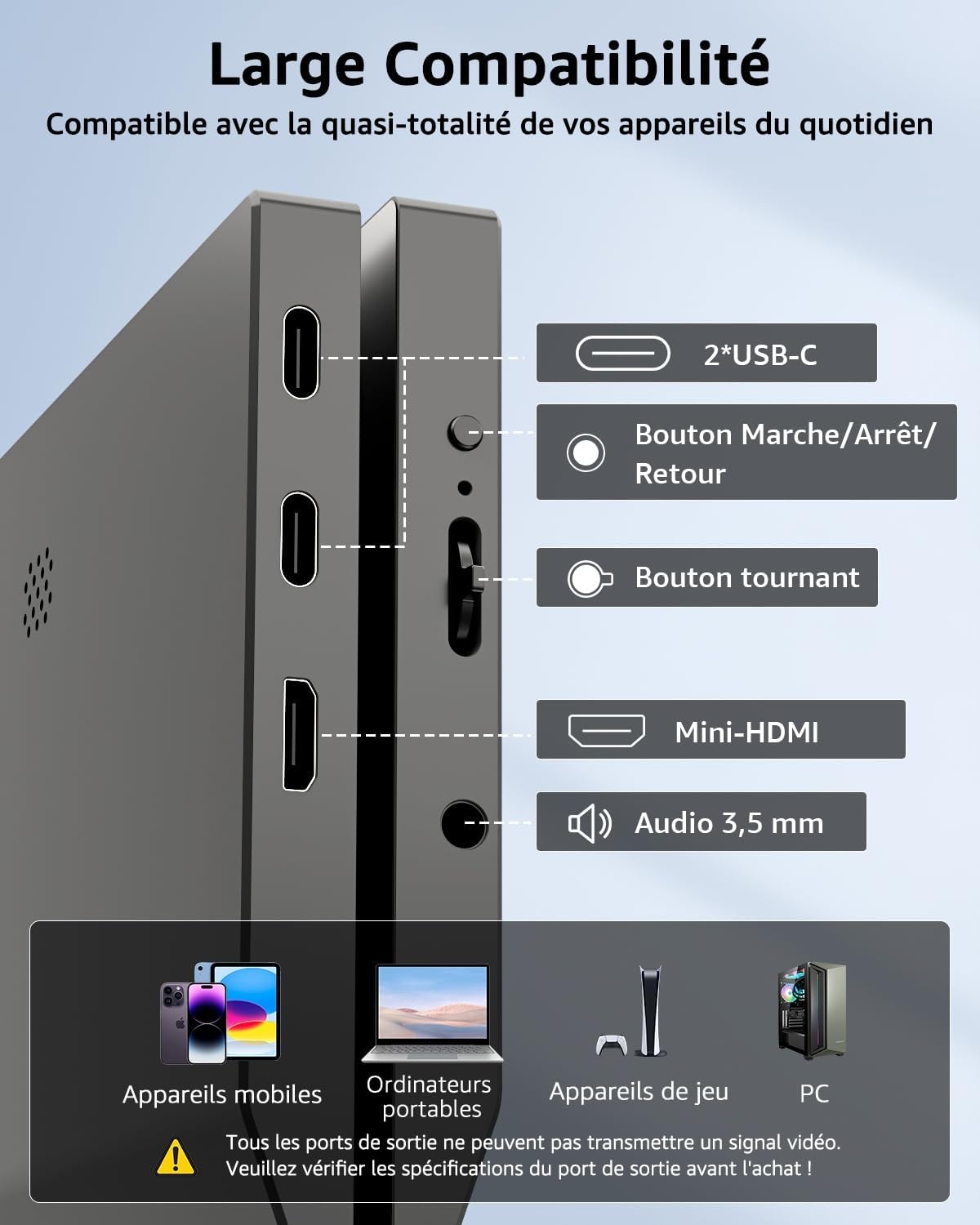 Moniteur portable Full HD 15,6 pouces - 34% de remise