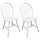 Lot de 2 chaises en bois d'hévéa massif blanc - 35% de remise
