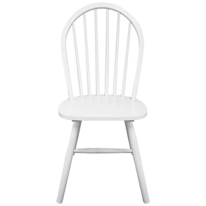 Lot de 2 chaises en bois d'hévéa massif blanc - 35% de remise