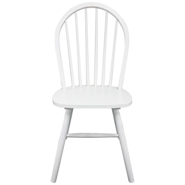 Lot de 2 chaises en bois d'hévéa massif blanc - 35% de remise