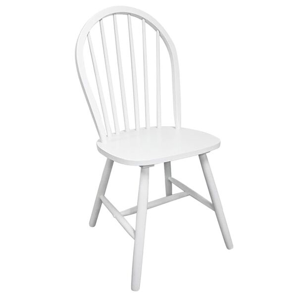 Lot de 2 chaises en bois d'hévéa massif blanc - 35% de remise