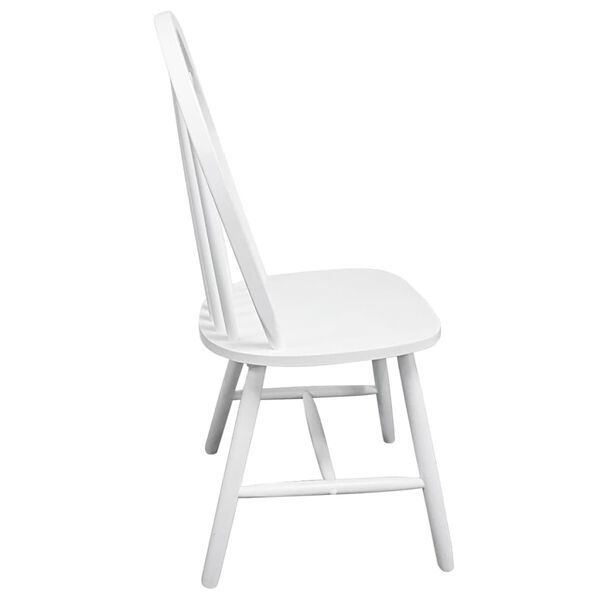 Lot de 2 chaises en bois d'hévéa massif blanc - 35% de remise
