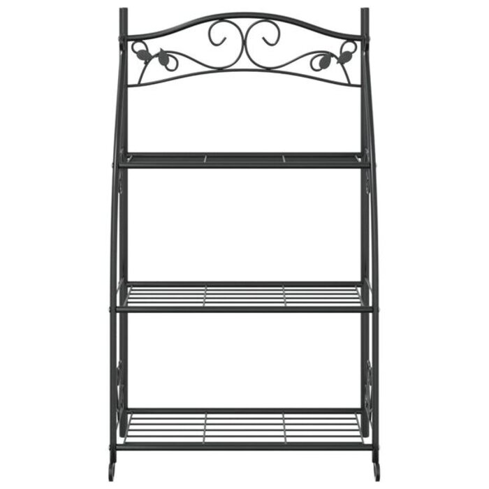 Étagère à fleurs en acier noir 56x30x96 cm - 34% de remise