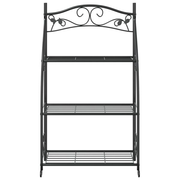Étagère à fleurs en acier noir 56x30x96 cm - 34% de remise