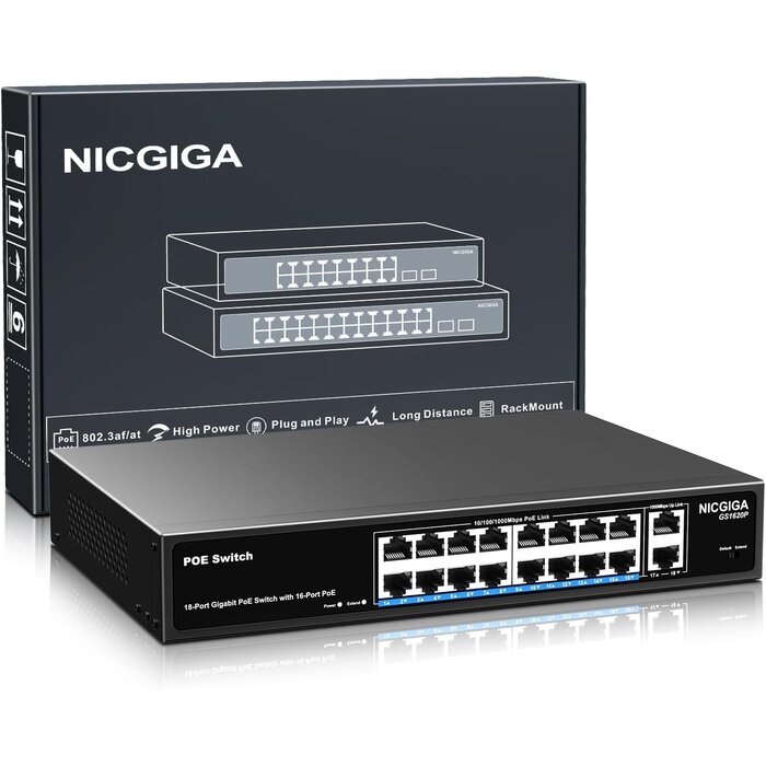 Commutateur réseau 12 ports PoE+ Gigabit - 33% de remise