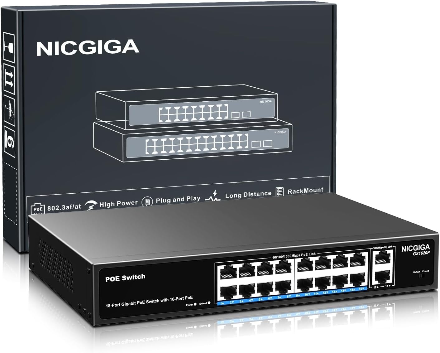 Commutateur réseau 12 ports PoE+ Gigabit - 33% de remise