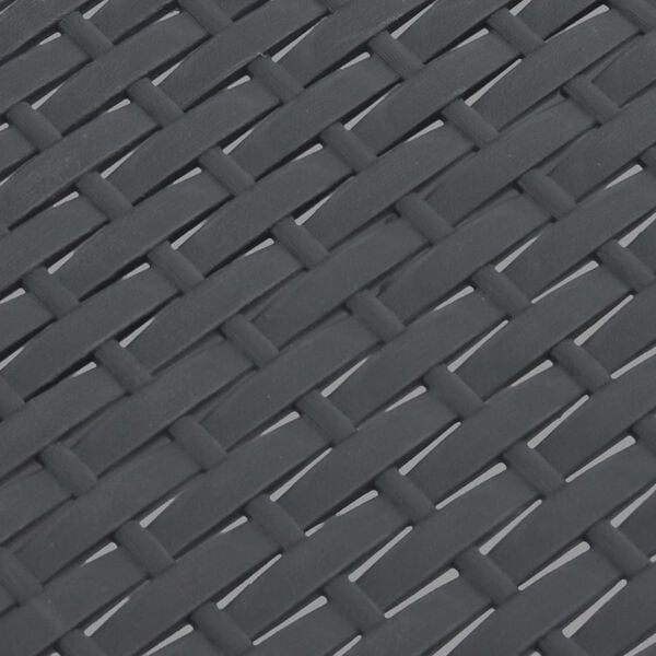 Table de jardin basse aspect rotin anthracite - 58x58x41 cm - 33% de remise