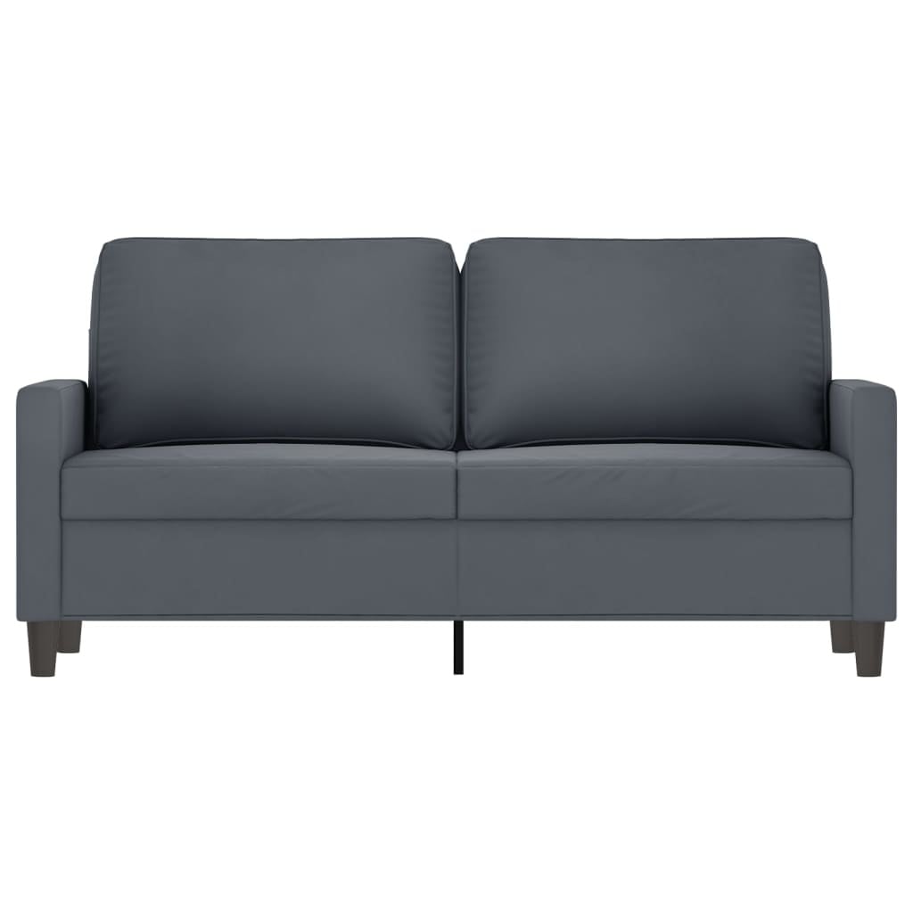 Canapé deux places en velours gris foncé - 140 cm - 35% de remise