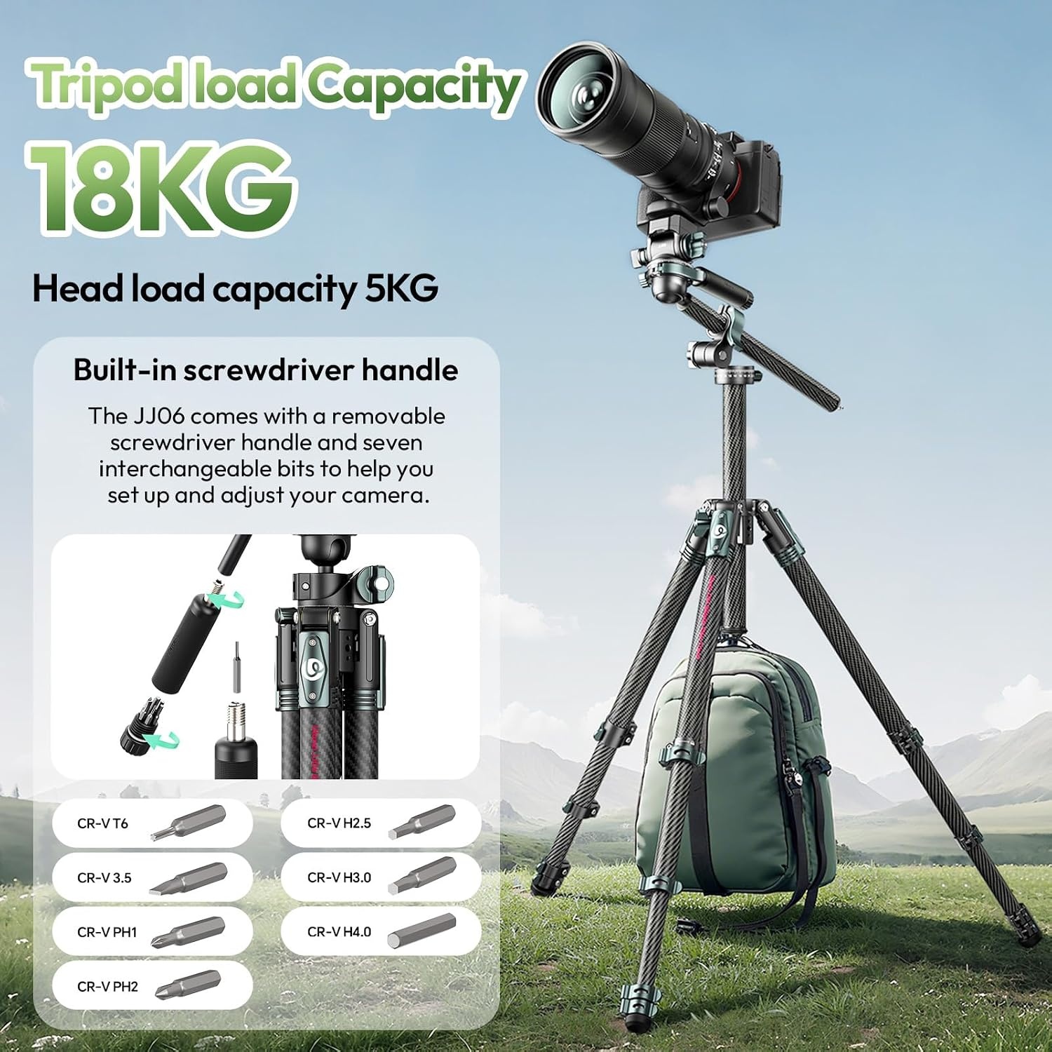 Trépied vidéo 187 cm en carbone et aluminium - 35% de remise