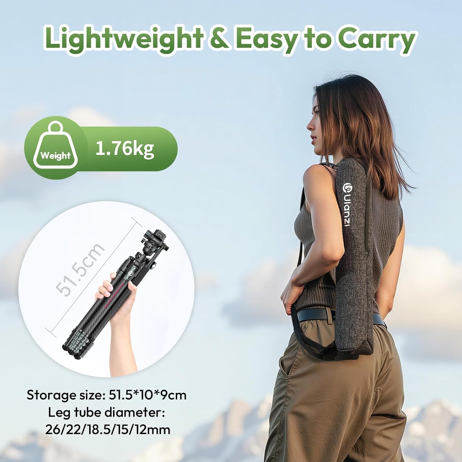 Trépied vidéo fibre de carbone 187 cm - 35% de remise