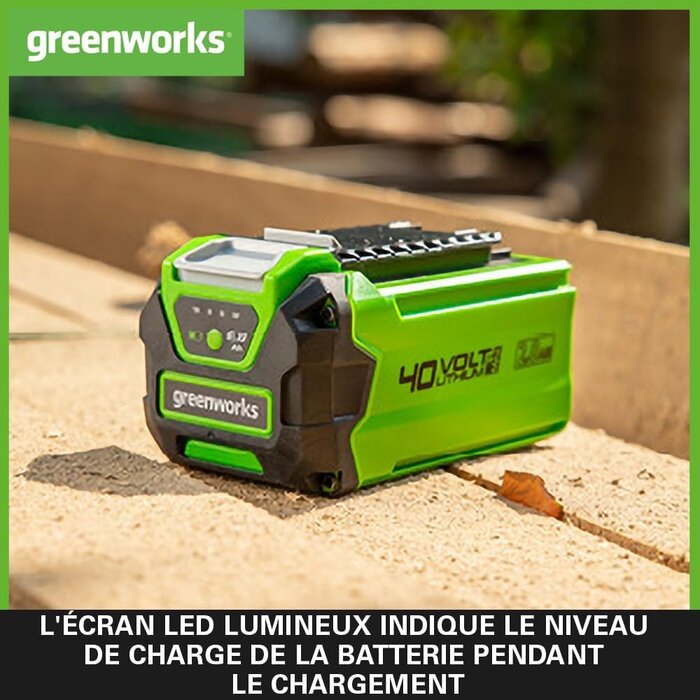 Batterie Lithium-Ion 40V 2Ah - Système de charge rapide - 34% de remise